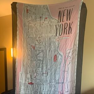 Kate Spade NYC street map oblong scarf